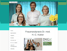 Tablet Screenshot of frauenarztpraxis-dr-kuebler.de